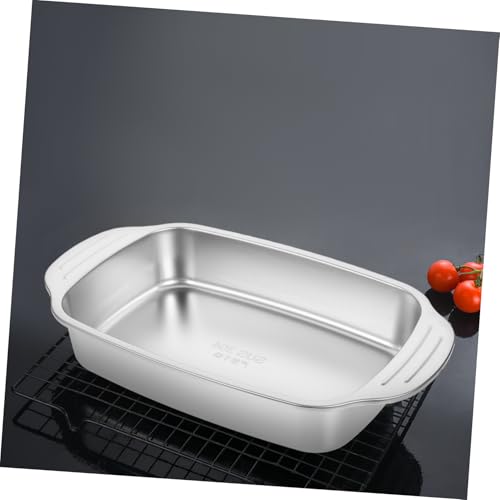 Bandeja para asar pescado PRETYZOOM rectangular en acero inoxidable 304 duradero 6