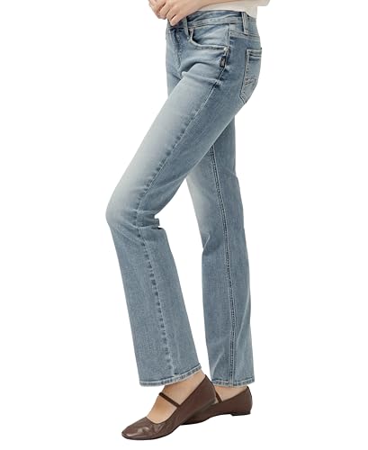 Image of Silver Jeans Co. Women's Elyse Mid Rise Comfort Fit Slim Bootcut Jeans