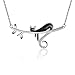 VIKI LYNN Collier Argent Pendentif Chat Mignon Bijoux Femme en Argent Fin 925 et Zircon Cadeau Parfait pour Les Femmes Filles (Chat 4)