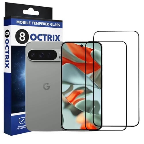 Image of Military-Grade Gorilla Tempered Glass Screen Protector for Google Pixel 10 Pro (Black) Pack of 2| 9H Hardness | Edge-to-Edge Full Coverage | HD Clarity | Scratch & Drop Protection