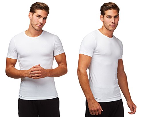 Boss Hugo Mens T-Shirt Rn 2P Co/El 10194356 01 Boxer Briefs, White, Large Us #TOP5