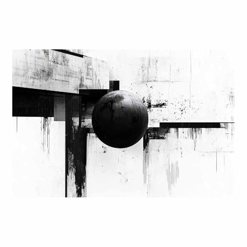 Posters abstraits noir et blanc 40x60cm pour décoration salon