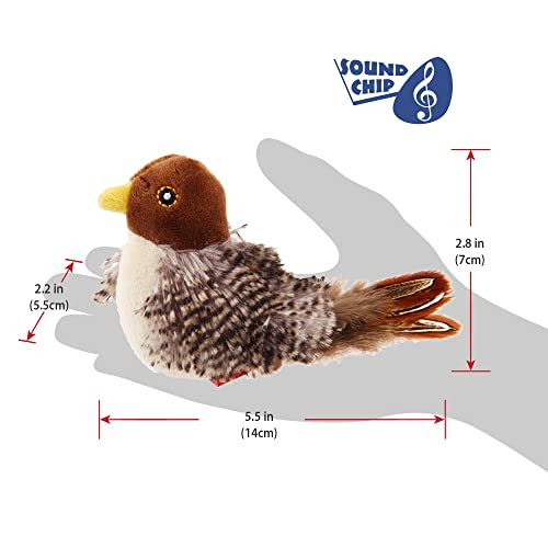 image for Gigwi Interactive Electronic Cat Toy, Automatic Chirping Bird Cat Toy 