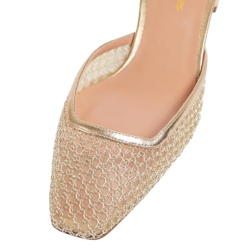 Zszszsu Women's Comfort Square Toe Low Heeled Pumps D'Orsay Chunky Low Heels Ankle Buckled Strap Dress Shoes for Prom Wedding Party Size 4-16 US3