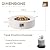 SUNBURY Outdoor 42inch Propane Fire Pit Table, 50,000 BTU Spotted White Patio Fire Table, Concrete Round Gas Fire Table w Lava Rocks