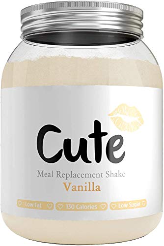 Cute Nutrition Batido Sustitutivo de Comida Sabor Vainilla para el Control de la Pérdida de Peso en Polvo Bebida Dietética Para Mujer Bote de 500g