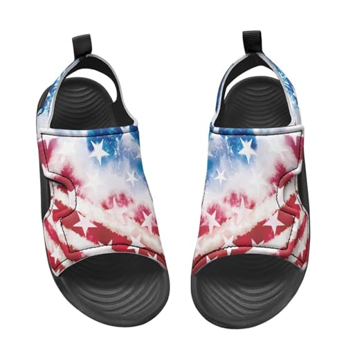 Pink Stripe Sandals Kids Girls Fashion Sport Athletic Sandals Lightweight Summer Beach Water Shoes for Toddler Adjustable2