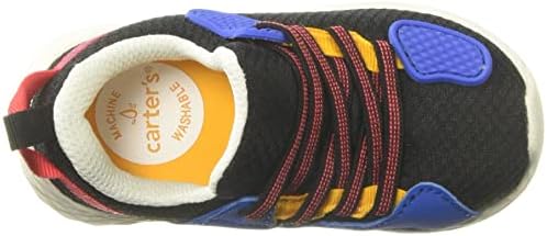 Carter's baby boys Payton Running Shoe, Black, 4 Toddler US | Image 4