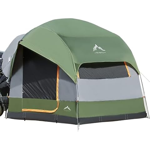 GoHimal SUV Tent for Camping, Waterproof PU3000mm Spacious Double Layer Design for 5-8 Person, Includes Rainfly and Storage Bag, 8FT L x 8FT W x 7.2FT H Cover
