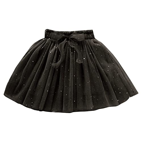 RNTOP Baby Girls Layered Tutu Skirt Toddler Girls Paillette Tulle Tutus Soft Fluffy Princess Skirts (Black, 18-24 Months)