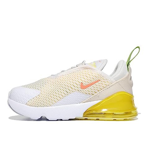 Nike Baby Boy's Air Max 270 (TD) (Infant/Toddler) White/Crimson Bliss/Yellow Strike 4 Toddler M2