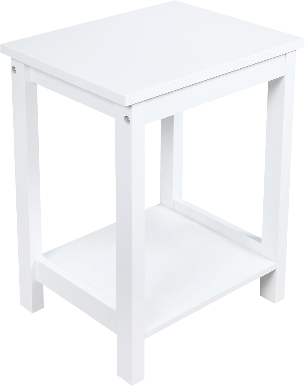 YORKSHIRE HOMEWARE Bedside Table | 2 Tier Small Side End Table | Slim Narrow Storage Wooden Table | Ideal For Small Storage Traditional Home Furniture | 2 Tier Night Stand Table