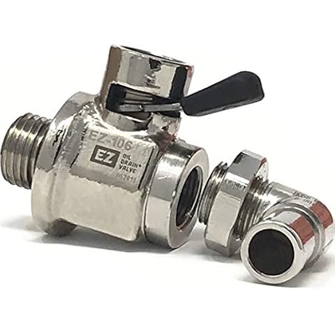 EZ-106(14mm-1.5) EZ Oil Drain Valve with removable L-Shape Hose End Combo Cover