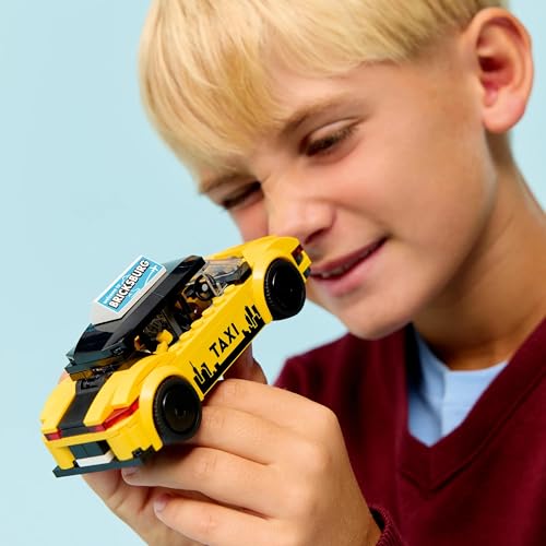 Image of LEGO City Yellow Taxi - Model Car Kit with 2 Minifigures - Iconic Taxi Car Toy - 60487