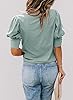 Puff Sleeve Shirts for Women Summer Trendy Dressy ... #2