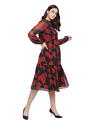 Image of oxolloxo Women's Polyester A-Line Midi Dress