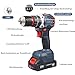 Bürstenloser Schlagbohrschrauber 13MM Bohrfutter, Akku Bohrschrauber Set mit 2 x 2000mAh Akkus, Akkubohrer 55Nm Max Drehmoment