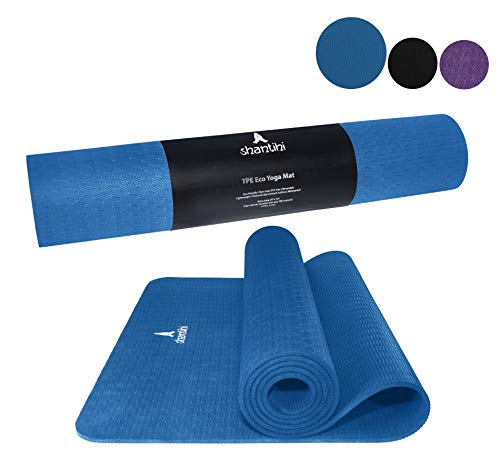 Shantihi Yoga Mat - Thick Eco Friendly Premium TPE Yoga Mat. Non Slip