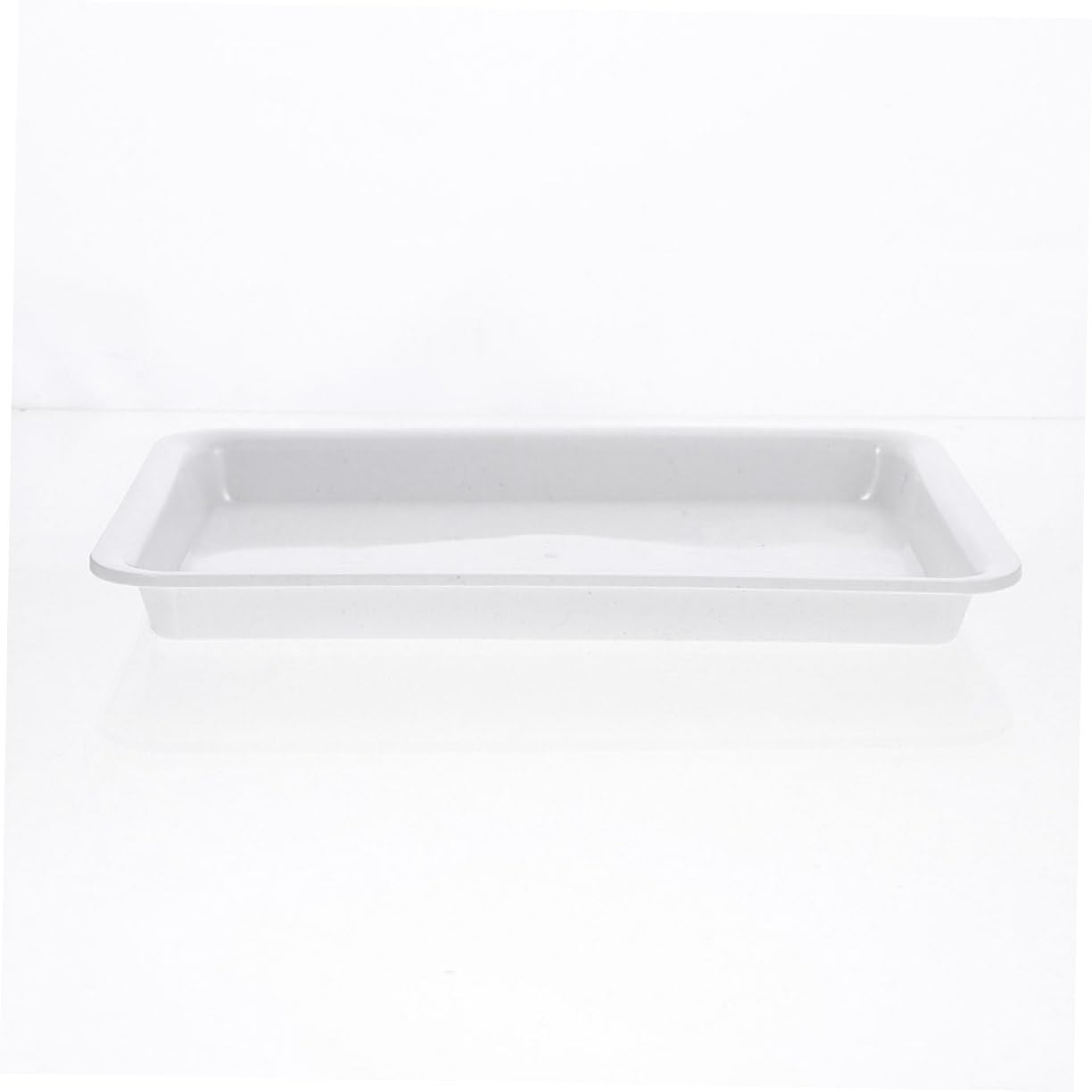 Soucoupe Rectangulaire pour Pot de Plantes, Lot de 6, PP Blanc