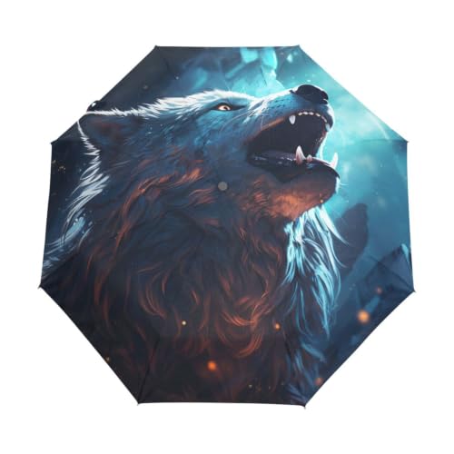 Parapluie loup hurlant pour voyager léger des enfants aux vacances