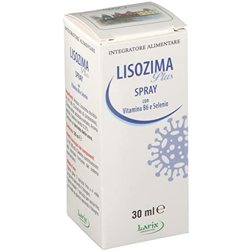 Larix - Lisozima Plus spray - 30 ml - Spray naso/gola con lisozima, vit. B6 e selenio per il...