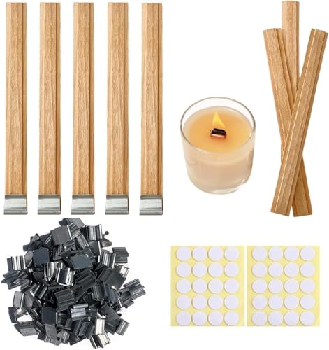 40 sets de mechas dobles de madera para velas