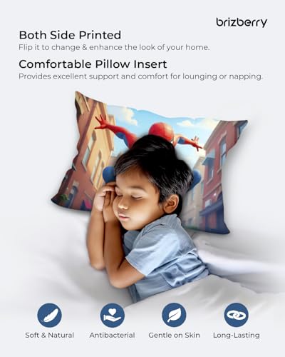 Image of Brizberry Kids Pillow Cushion with Super Soft Fabric | Animal & Cartoon Prints | 12x18 inches (Design 33)