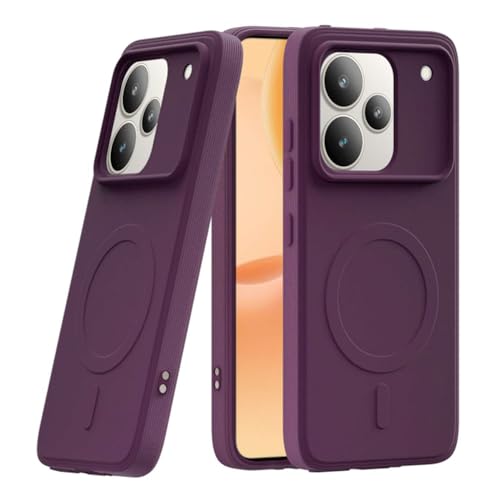 Image of Back Cover Compatible with Realme P4 Pro 5G | MagFit Ring Design (Non-Magnetic) | Shockproof Case | Anti-Slip Grip | Raised Camera Edges | Slim Protective Case for Realme P4 Pro 5G (Purple)