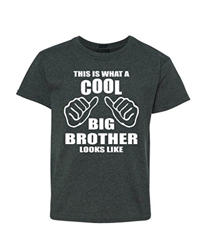 shop4ever This is What A Cool Big Brother Looks Like Youth's T-Shirt Funny Shirts Youth Medium Dark Heather0