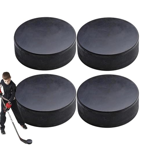 Arandelas De Hockey De Entrenamiento, Arandelas De Hockey Sobre Hielo Reglamento Oficial Pack De 4 Arandelas De Hockey De Entrenamiento Clásico | Accesorios De Hockey Sobre Hielo En Cuarto, Diámetro