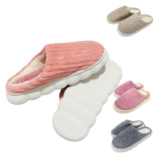 Pantufa Nuvem Chinelo Sapatilha Antiderrapante Super Quentinha Adulto Unissex Quarto Forrada Macia 34/36 Peluciada Inverno Frio Feminina Pelúcia (Rose, BR, Adulto, Numérico, M, 34)