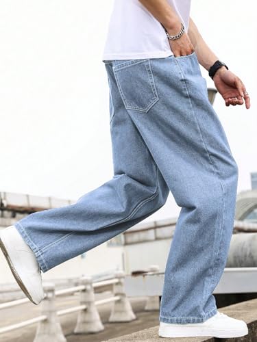 Image of KOTTY Men's Straight Fit Denim Jeans - Modern Regular Cut with Soft Fabric for Effortless Casual and Smart Look