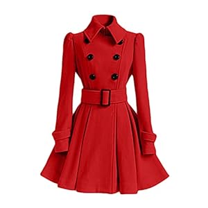 WHZXYDN Manteau en Laine Mi-Long pour Femme avec Ceinture Et Manteau en Laine pour Femme