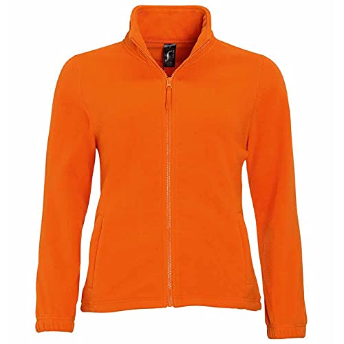 SOLS Damen North Fleece-Jacke mit durchgehendem Reißverschluss (Large) (Orange)