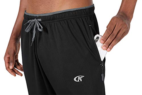 NEIKU Mens Lightweight Sweatpants with Pockets Open Bottom Mesh Athletic Pants for Running3