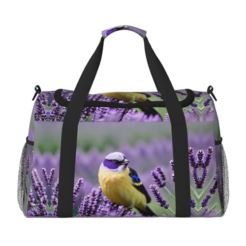 Sac de sport sous le siège imprimé floral lavande finitions One Size