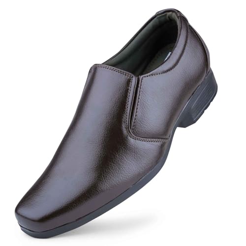Image of DOCTOR EXTRA SOFT Men's Black Formal Shoes- Classic Office Business Dress Shoes, Slip On Style, Lightweight Cushioned Sole, Non-Slip Professional Work, Wedding,Party & Casual Footwear D-852