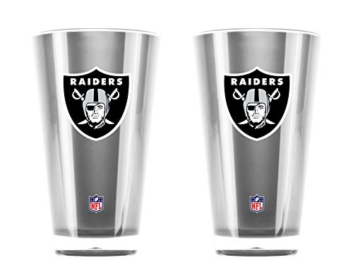 NFL Oakland Raiders 20oz Insulated Acrylic Tumbler Set of 2
