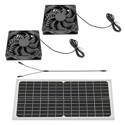 Ventilateur solaire double 16W en silicium monocristallin pour poulailler et serre