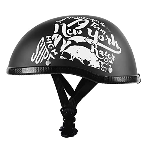 Retro Jet Moto Casque Bols Vintage Braincap Demi Coquille Casque Casque Scooter Ouvert ECE Homologué pour Street Bike Cruiser Moped Chopper Biker Demi-Casques De Moto 12 Cover