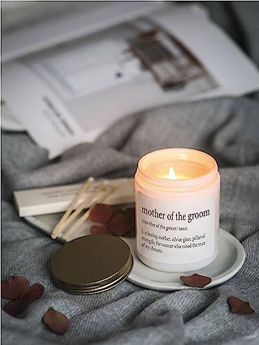 Mother of The Groom Candle, Wedding Gift for Mom of The Groom, Wedding Gifts for Mother-in-Law, Vanilla & Lavender Scented Candles with Crystal