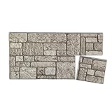 IZODEKOR 3D Brick Effect Wall Panels - Cladding, Stone Look, Styrofoam Panels for Living Room, Kitchen, Bathroom, Balcony, Bedroom, Back of Counter, and Teras | Backyard (10' x 10' Sample)