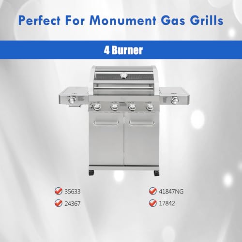 Image of D010012307 Flame Tamer Grill Parts for Monument Grill 4 Burner Replacement Parts 35633 24367 41847ng 17842 Heat Shield Stainless Steel Grill Heat Plates Tents Grill Accessories, 4pcs