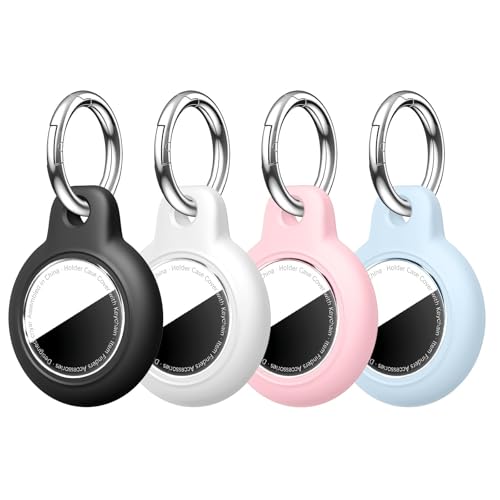 Porte-clés étanche pour AirTag en polycarbonate rigide anti-rayures x4