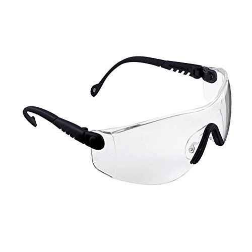 Honeywell 1004947 Op-Tema Schutzbrille mit schwarzem Rahmen, transparenter Antibeschlaglinse, leichter, verstellbarer Brillenbügel, verstellbarer Brillenlänge und Brillenwinkel (Packung mit 10 Stück)
