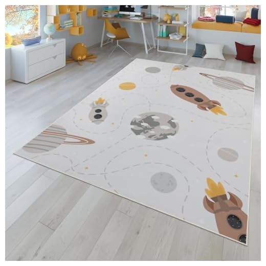 TT Home Alfombra Habitación Infantil De Juego Coches Infantil Animal Antideslizante, Color:BeigeMarronAmarillo, Tamaño:160x220 cm