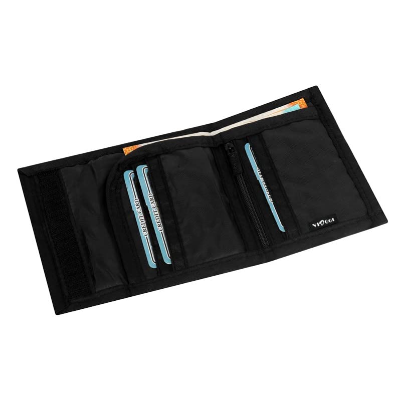 Image of Viaggi Black Nylon Unisex Wallet (EF-10Black)