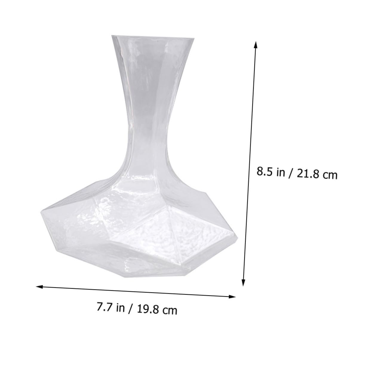 LIFKOME Decanter per Vino in Vetro, Forma Geometrica, per Ristoranti e Bar, Conservazione a Termine, Piacevole al Tatto, Design Semplice e Raffinato