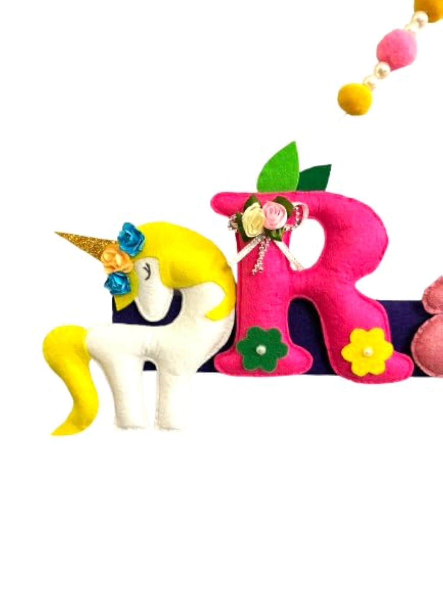 Li'll Rainbow Unicorn Theme Personalized Name Hanging