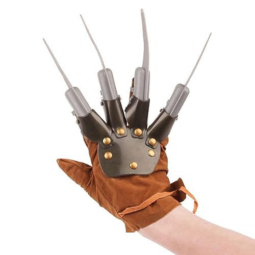 GA COMMUNICATIONS Halloween Freddy Krueger Razor Claw Glove Fancy Dress Accessories Scary Horror Nightmare Hand Gloves Costume Prop One Size